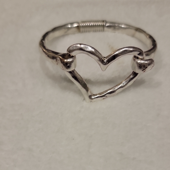 Zinc Alloy Jewelry - Silver Heart Bracelet